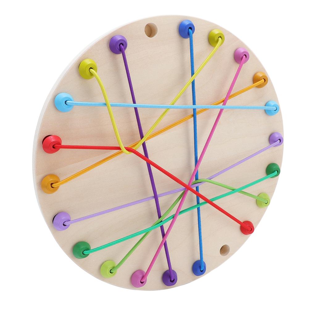 Wooden Rope Puzzle Game Interactive Multi Level Twisted Rope Untangling Game for Toddlers