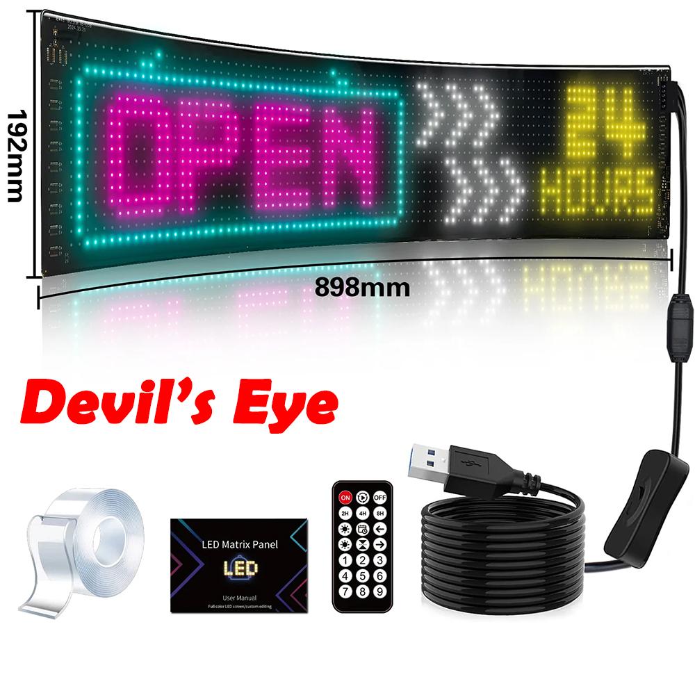 PLUS RGB LED auto semn animat LED matrice pixel panou DIY programabil Bluetooth app control panou LED flexibil afișaj lumină