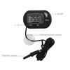 Plastic Fish Tank Thermometer Small LCD Digital Aquarium Temp Detector Waterproof with Probe Temperature Sensor Measuring Tool
