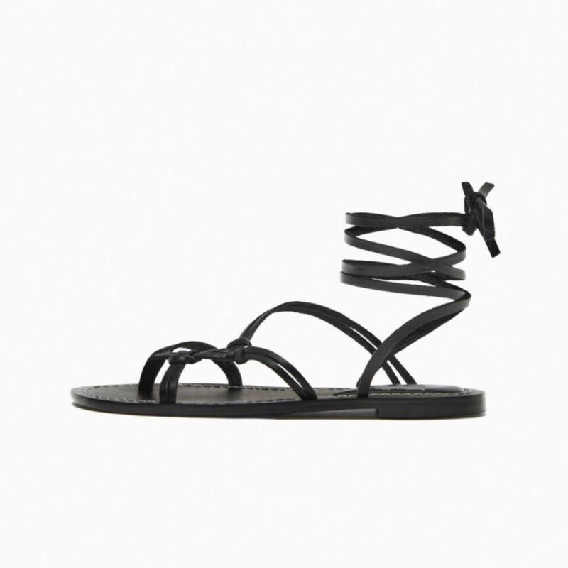 Scarpe Piatte Estive Nuova Moda con Cinturino alla Caviglia Sandali Casual con Lacci da Donna Infradito da Donna Sandali Gladiatore Piatte da Spiaggia