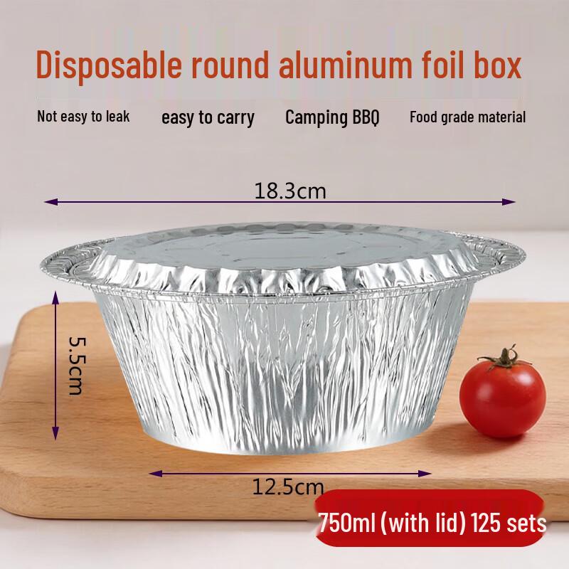 Homeglen Disposable Round Aluminum Foil Bowls