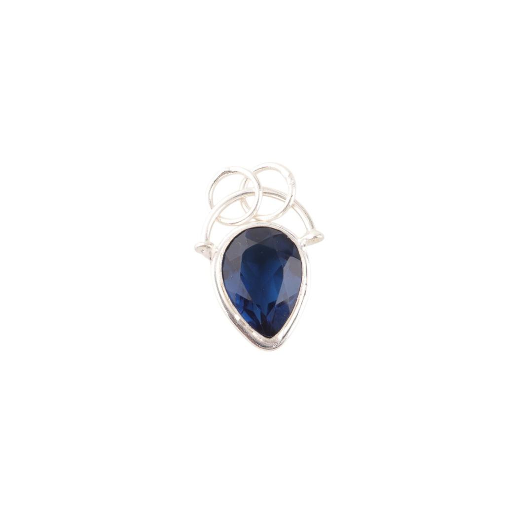 London Blue Topaz Gemstone 925 Sterling Silver Jewelry Handmade Pendant 1.01" PP-56-8