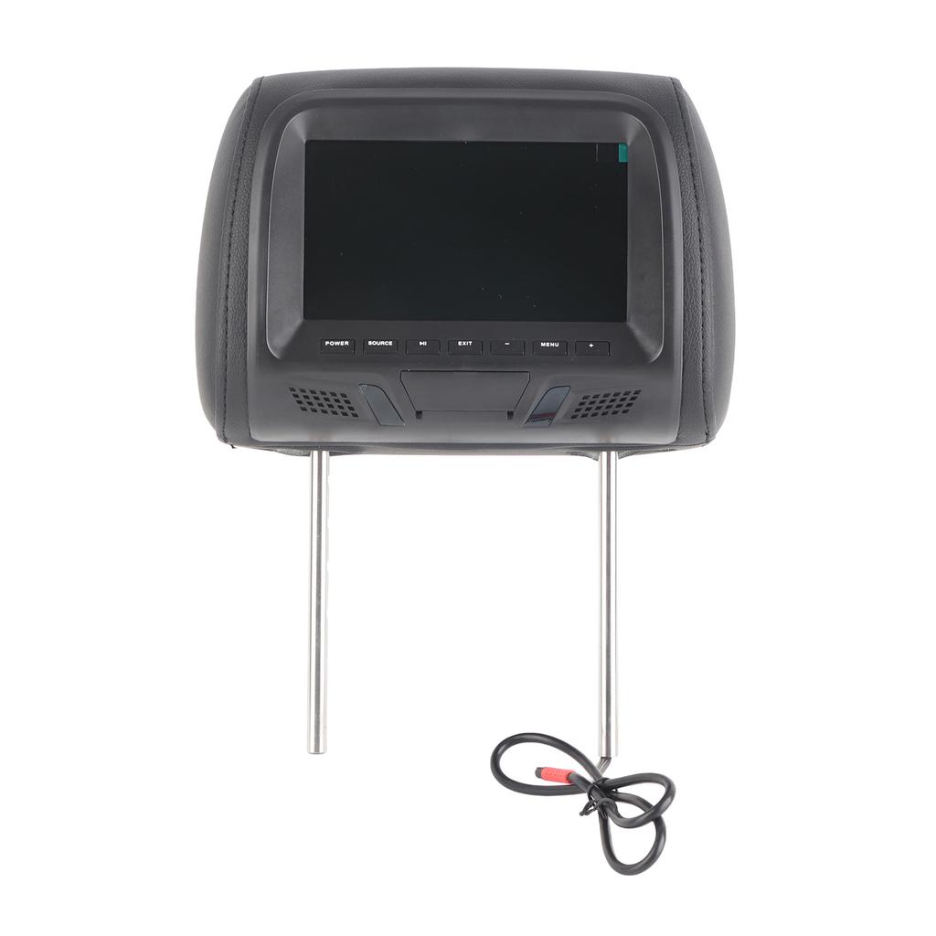 Universal 7in Auto Car Headrest Monitor MP5 Video Media Player High DefinitionBlack