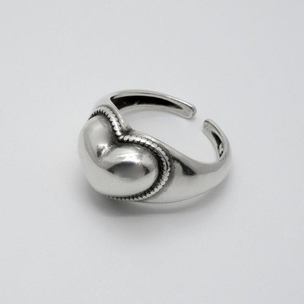 Volume Heart 925 Silver Ring Rs068
