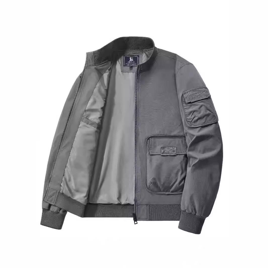 

Мужская куртка свободного покроя с длинными рукавами на весну и осень, однотонная повседневная куртка XS