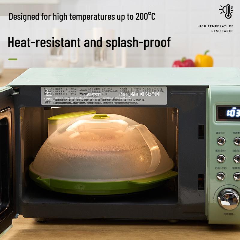 High-Temperature Resistant Microwave Splatter Cover & Food Preservation Shield