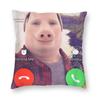 John Pork Is Calling Funny Meme Pillowcase Printing Polyester Cushion Cover Decoration Pillow Case Cover Home Zippered 40*40Cm