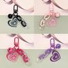 1PC Car Keychain Small Fresh Pendant Bag Hanging Jewelry Colourful Bell Creative Love Chain Keychain Double Layer