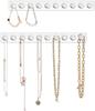 2-Piece Wall-Mounted Acrylic Necklace Holder with Pumpkin Head Hooks for Jewelry Storage