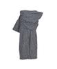 Bimuet Black Check Ribbon Drape Midi Skirt