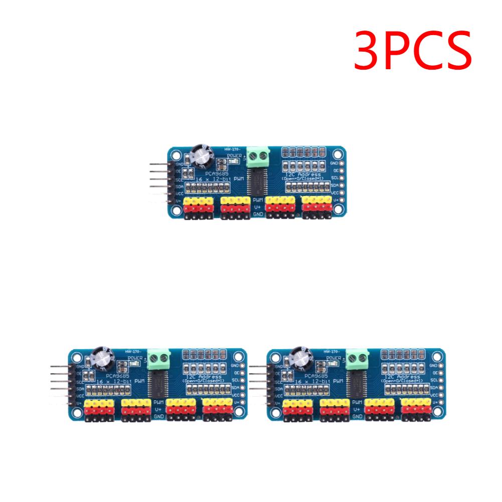 PCA9685 PWM Servo Motor Driver Board Controller IIC Interface 16 Channel 12-Bit PWM Servo Motor Driver Board for Arduino Robot