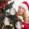 8CM Merry Christmas Tree Ornaments Wooden Christmas Tree Hanging Pendant for Home Room Party New Year Gifts 2025 Navidad