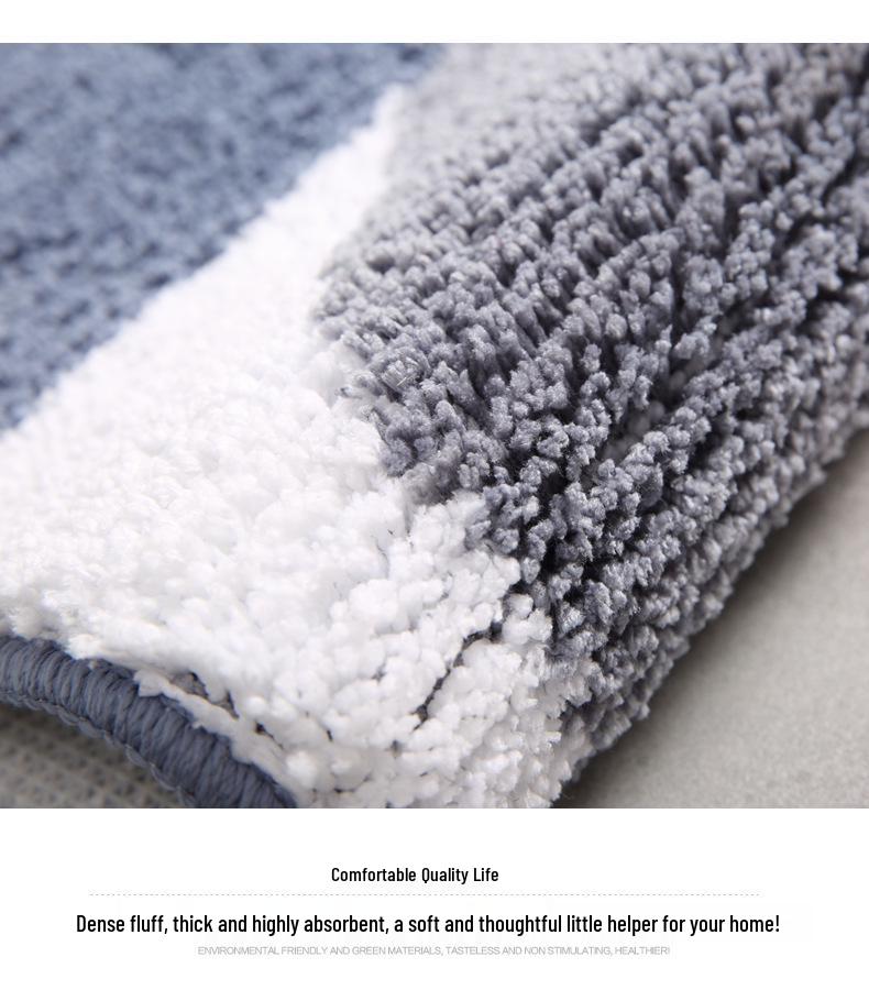 Nordic Absorbent Non-Slip Bathroom Mat for Doorway and Toilet 