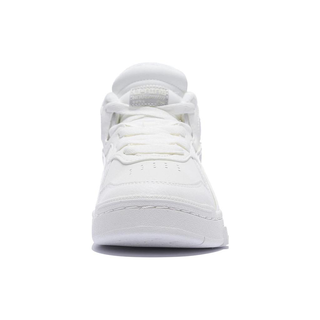 Li Ning Wave Mid Abrasion Resistant Slip Resistant Thermal Mid top Skateboard Shoes Women's White AGCS324-1