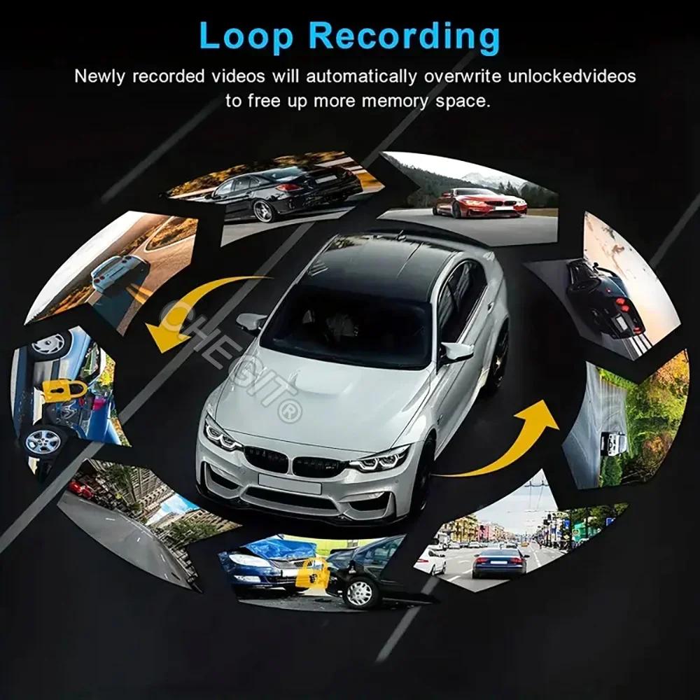 2025New Dash Cam 4*1080P Video Recorder 3/4 Lens Car DVR 360 Degrees Rear view camera 24H Parking Monitor Car Assecories