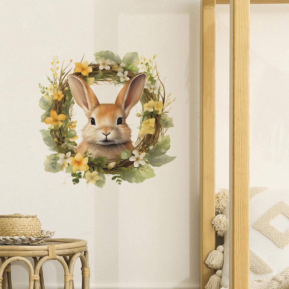 Cute Bunny Garland for Children's Bedroom Kindergarten Background Decorative Wall Stickers