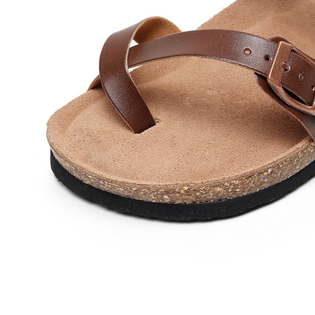 flat cork sandals shoes woman summer  trend cross strap Flip flops Ladies shoes on sale