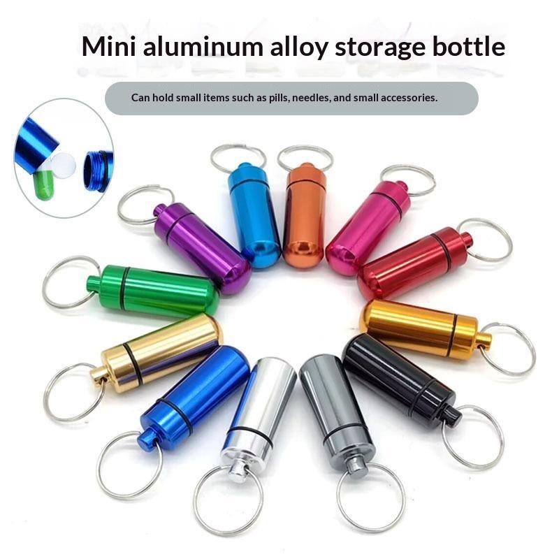 Haushalts-Aufbewahrungs-Sets aus Aluminium mit teleskopischem Löffel, wasserdichte Flasche, Geheimversteck, Siegel-Schlüsselanhänger-Behälter