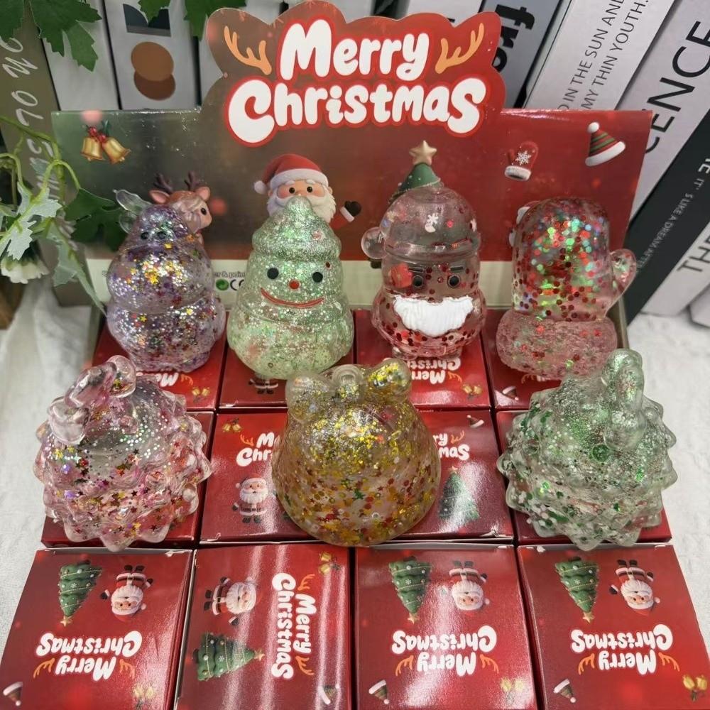Squeezing Toy Christmas Tree Pinch Santa Claus Snowman Non Rebound Fidget Toy For Adult