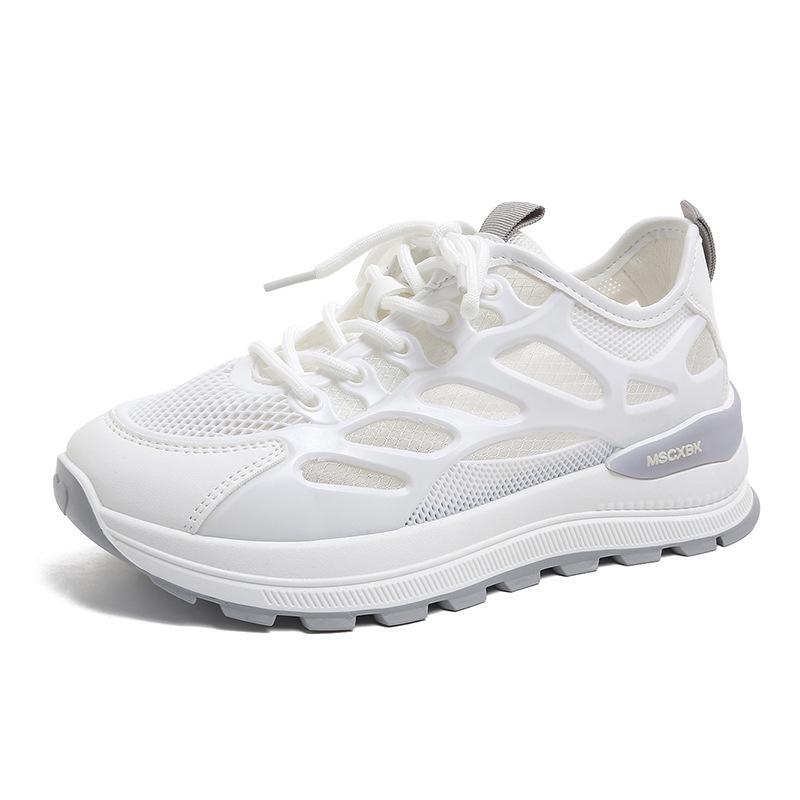 4 cm height-increasing women's shoes mesh breathable 2025 new versatile small sports little white shoes soft soles are not tiring