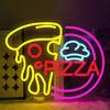 LED Pizza Shaped Neon Sign Wall Decor Pizzaria Kitchen Restaurant Party Bar Bedroom Decorative Neon Light Wall Decor Gift
