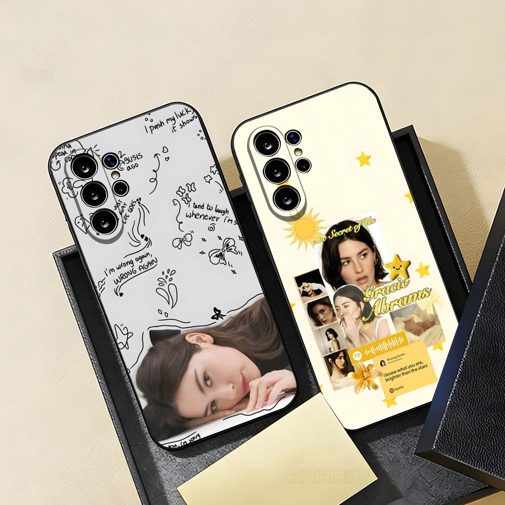 Singer G-Gracie Abrams Phone Case For Samsung S26 S25 S24 FE S23 S22 S21 Plus S20 Ultra Note20Ultra Black Soft Shell