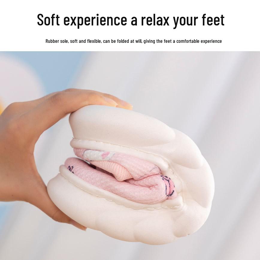 Lace-Up Postpartum Shoes with Back Support for Women - Non-Slip Thick Sole Autumn Cotton Slippers