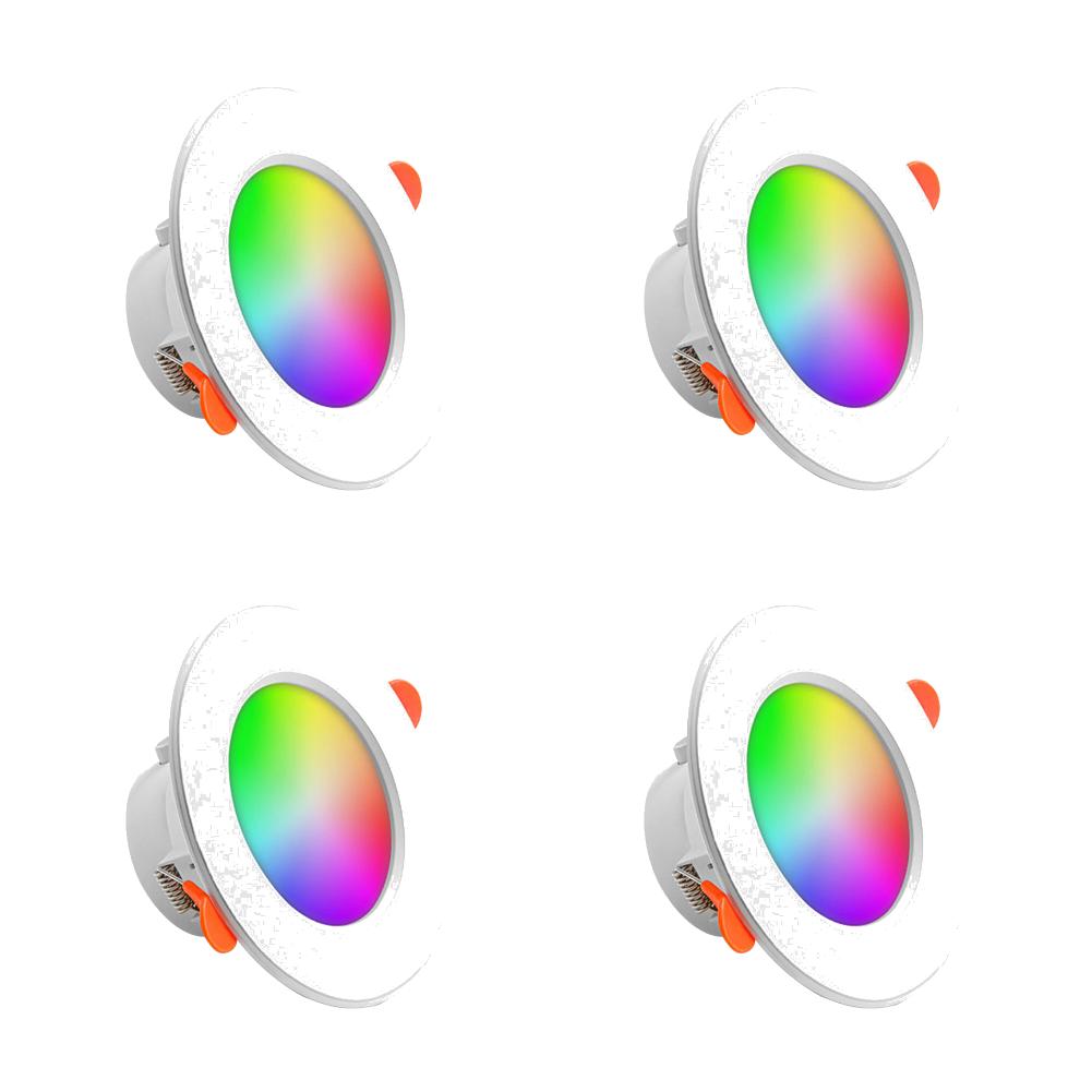 15W Tuya LED Downlight Bluetooth LED Smart Ceiling Light RGB+CW+WW Dimmable Spot Light APP Voice Control for Alexa Google Home