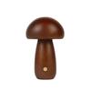 Dimmable Wooden Mushroom Night Light - USB Rechargeable Bedside Lamp with Eye Protection
