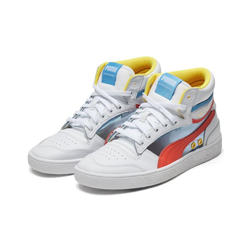Puma Ralph Sampson Mid Szklane Sneakersy Sneakersy Unisex Białe 371582-02