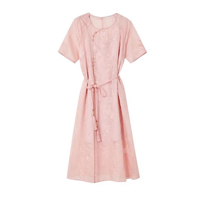 Sweet basil New Chinese Style Short Sleeve Midi Dress