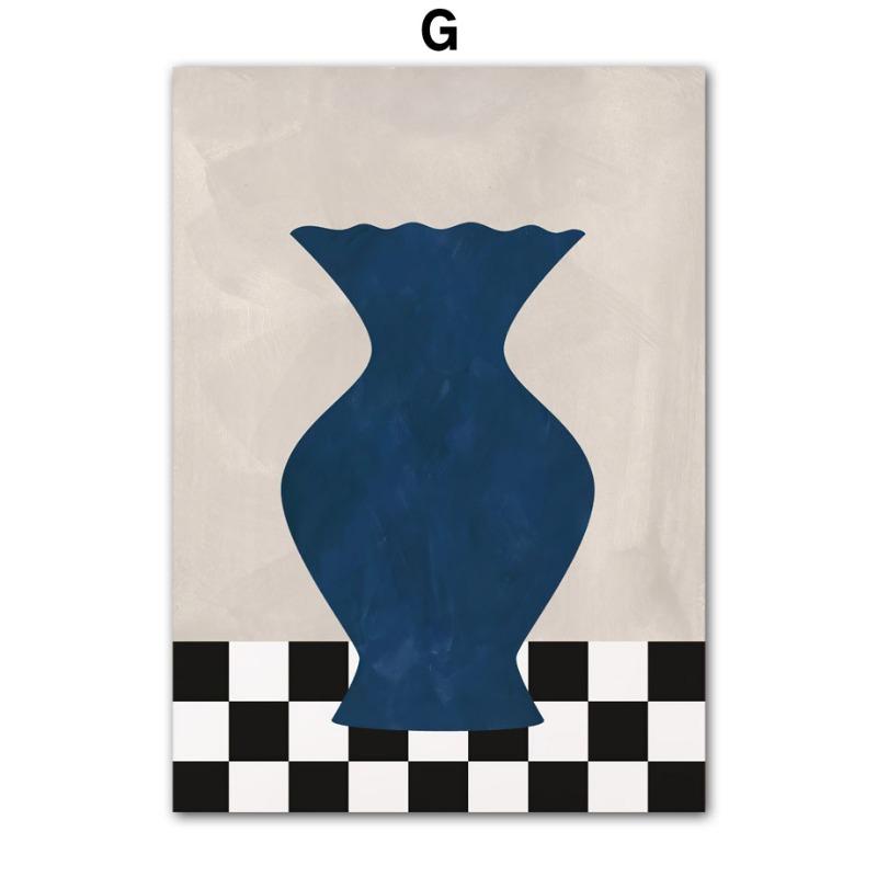 

Абстрактные Фигуры Линии Полоса Девушка Ваза Настенное Искусство Холст Живопись Плакаты и Принты Отель Бар Картины для Гостиной Домашний Декор 21cm×30cm NoFrame