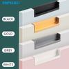 Embedded Concealed Pulls Handles White Wardrobe Doors Handles Black Cabinets Pulls Gray Drawers Pulls Recessed Finger Pulls