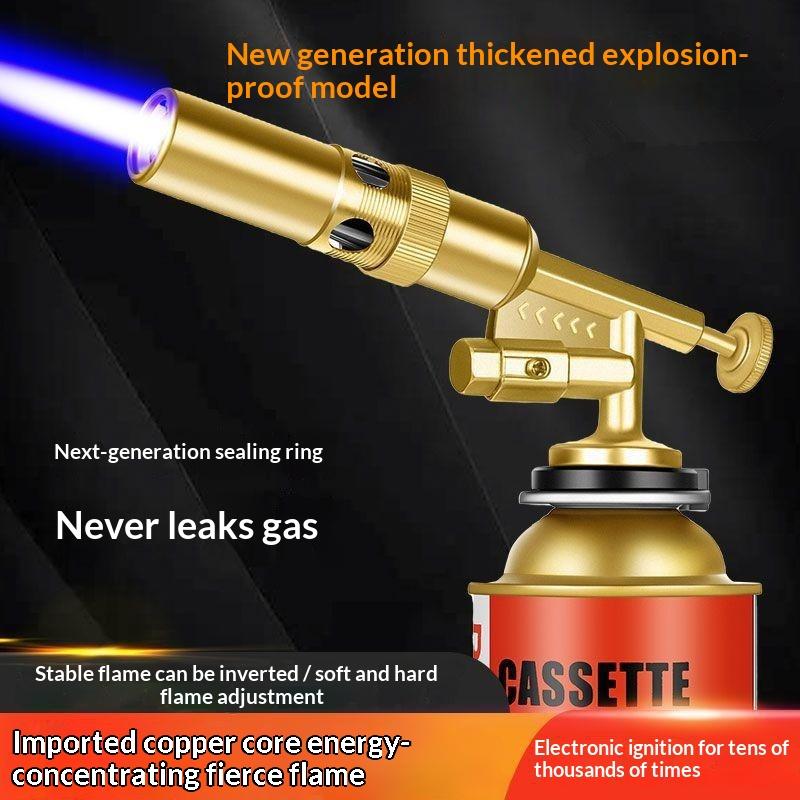 1Pcs Bbq Portable Welding Torch Gas Burner Flame Blower Gas Torch Brazing Cooking Barbecue Auto Ignition Kitchen Baking Tool