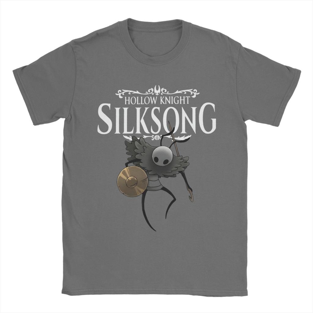 Herren T-Shirts Hollow Knight Silksong Freizeit 100% Baumwolle T-Shirt Kurzarm T-Shirt Rundhals Tops Große Größe