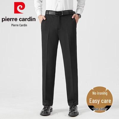 Men's Spring Autumn Straight-Leg Wrinkle-Free Business Casual Trousers