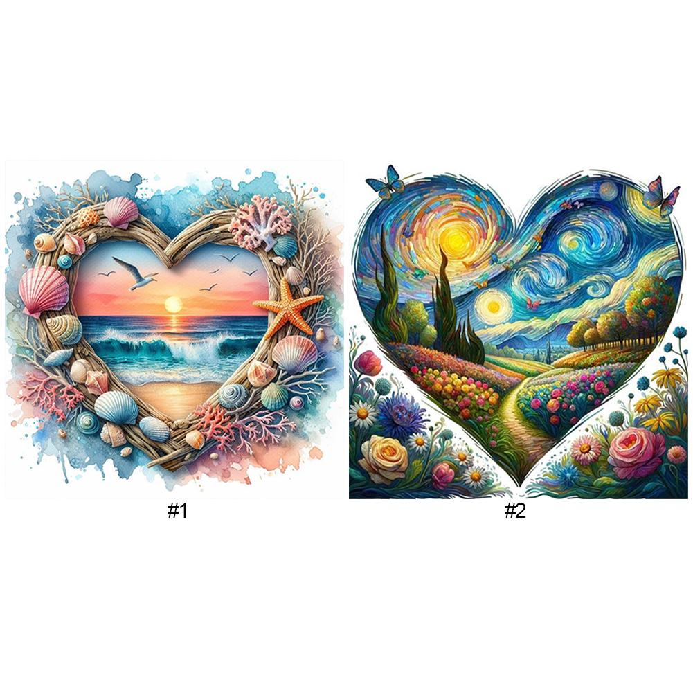 

5D-Diamantgemälde zum Selbermachen runder Bohrer Liebe Landschaft Kunst Zuhause A9511