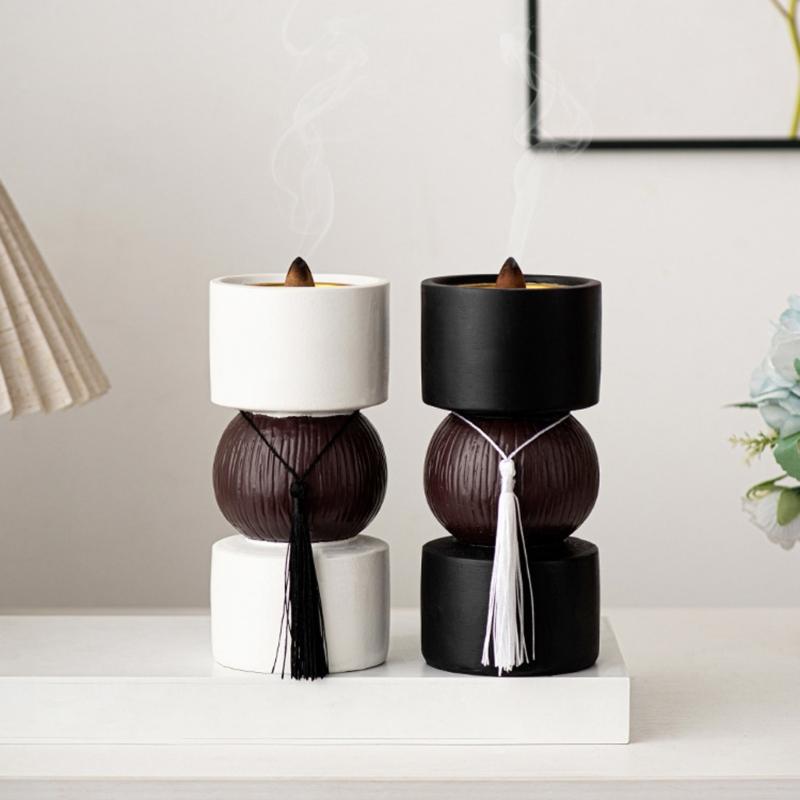 Resins Dumbbell Shape Aromatherapies Diffuser Bakhoor Burners with Tassels Arab Incenses Holder for Elegant Homes Decors