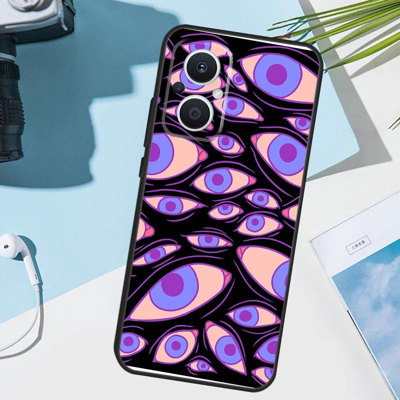

Eyes Pattern Cover For OPPO Reno 14 F 13 12 11 10 Pro 11F 12F 13F 7 8 Lite OPPO Find X9 X8 X6 X5 Pro Case OPPO Reno10 5G