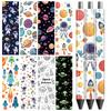 1set 12pcs Plastic Rub On Transfer Stickers Waterproof Cup Wrap Transfer Decals Planet 160x120mm