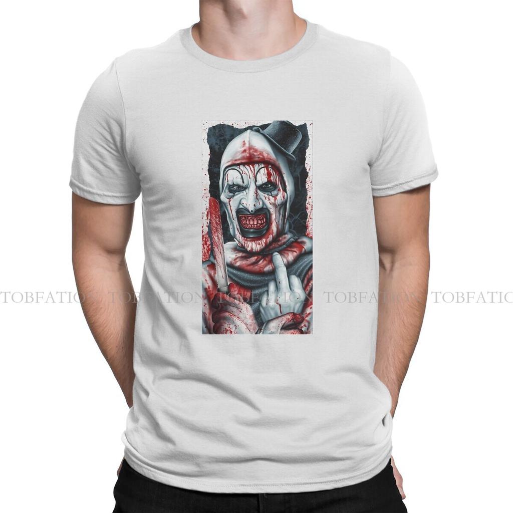 Art Classic Men TShirt Terrifier Horror Films Crewneck Tops 100 Cotton T Shirt Humor High Quality Gift Idea