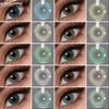 1pair Light-colored Colored Contact Lenses Cosmetics Beauty Blue Eyes Makeup Pupils Blue Lense Brown Lense Yearly Use