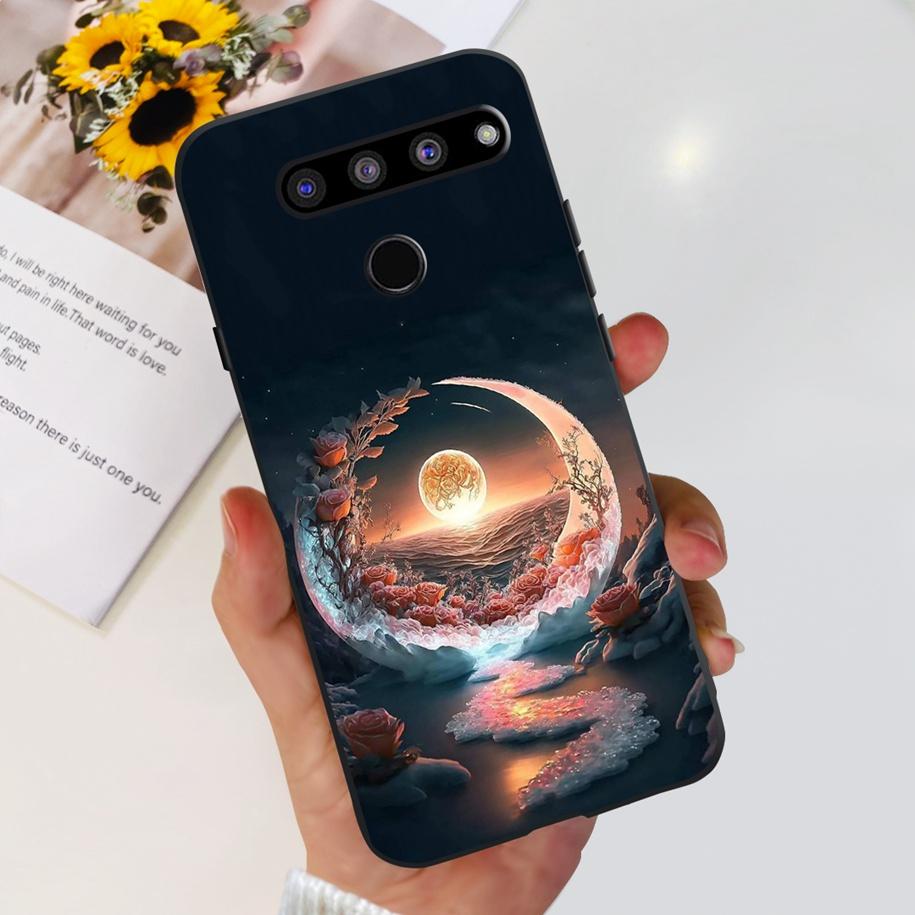 For LG V50 ThinQ 5G Case LM-V500EM Phone Cover Fashion Flower Butterfly Soft Silicone Back Cover For LG V40 V50s Thinq 5G Bumper