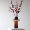 High-end Vintage Koffietint Glazen Vaas Bloemenarrangement Ornament Voor Woonkamer Bureau Showroom Display