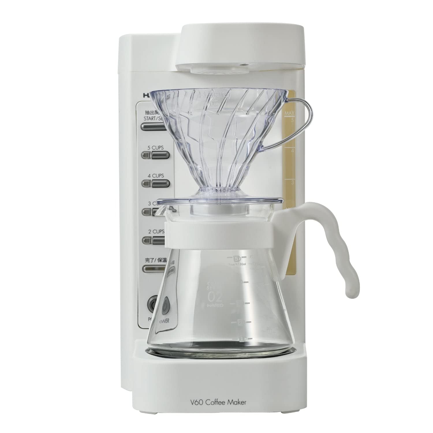 

Кофеварка HARIO V60 Coffee King 2 объемом 750 мл для чашек, ограниченный цвет, белый, произведено в Японии, 2~5 EVCM2-5-W