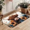 1Pcs Cow Pattern Floor Mat Modern Kitchen polyester Rug, Non-Slip Colorful Indoor Carpet, For Home Bathroom Bedroom Living Room Decor