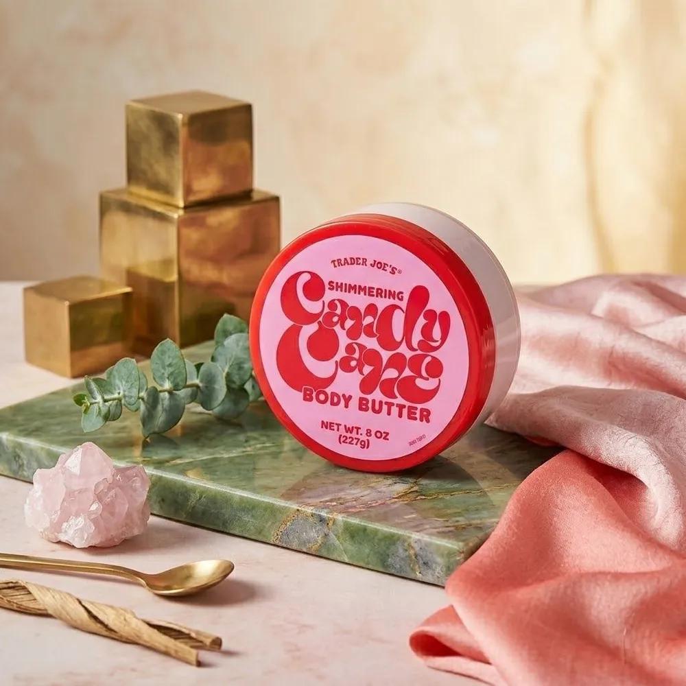 Trader Joe s Мерцающее масло для тела «Конфета-трость» 227 г Кремовое масло для тела с мелкими жемчужинами