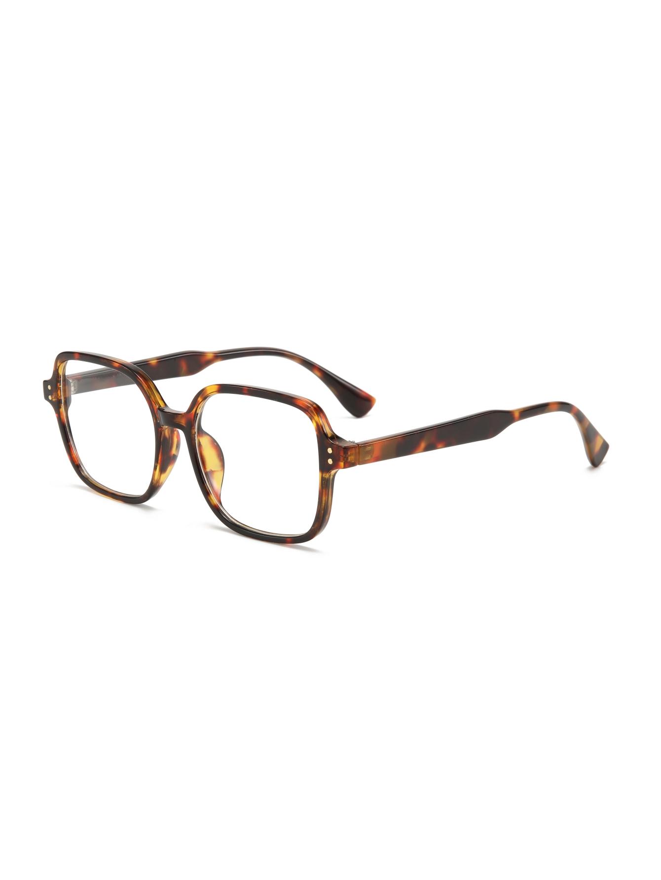 

Latest color-changing fashion glasses trend big box retro optical frame fashion flat mirror eye protection High Quality