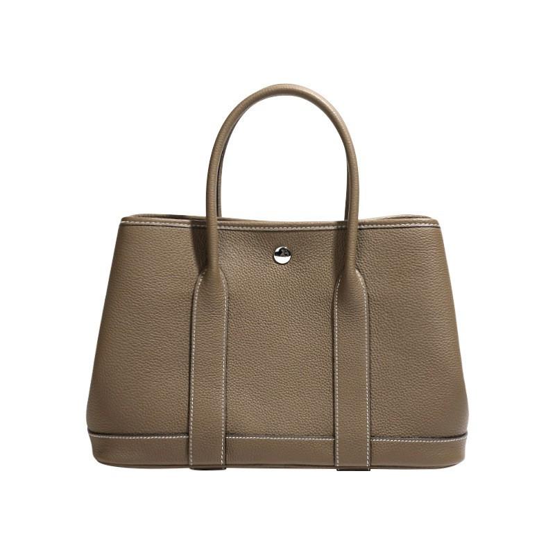 Togo Top-layer Cross-slung Cowhide Garden Bag Women's All-matching Simple Bucket Commuting Leather Large Portable Shoulder