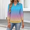 Women's Fashionable Casual Gradient Printed Top
